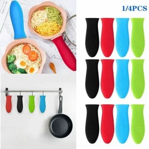 1-4X Pan Handle Cover Cast Iron Skillet Silicone Holder Cover Sleeve For Kitchen - Picture 1 of 16