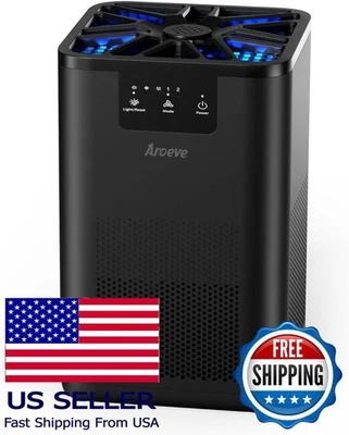 Purificador de Aire con Aromaterapia para Dormitorio, Oficina, Olores de Mascotas, 20dB, MK06 Negro Foto 1 de 4