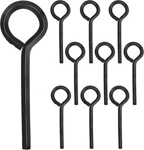10 Pack 1/8 Inch Hex Dogging Key with Loop Keychain Allen Wrench for Push Bar - Picture 1 of 5