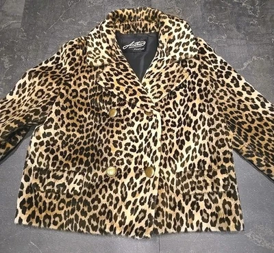 Vintage  Sidney Blumenthal Kilimanjaro Faux Leopard Fur Coat SZ L / XL Amazing! - Image 1 of 4