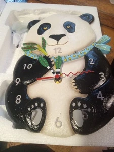 Orologio da parete Panda di Allen Designs nuovo con scatola 12x8 - Foto 1 di 5