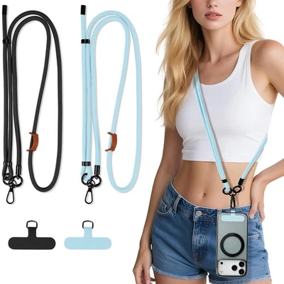 2 Pack Cell Phone Lanyard Crossbody Adjustable Phone Neck Strap with Tether Tabs - Image 1 of 4