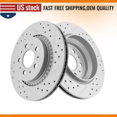 2x Rotores de disco de freno trasero para 2003 2005 2006 2007 2008 2009 - 2014 Volvo XC90 Foto 1 de 4