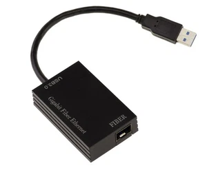 Ethernet Fiber Network Card USB Gigabit 1 PORT SFP - USB3 5G - Realtek RTL8153 - Picture 1 of 2