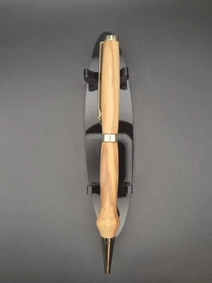 Bolígrafo delgado de madera de olivo torneado a mano (bolígrafo #51) Foto 1 de 3