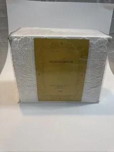 Juego de sábanas de encaje Highgate Manor Kensington de fácil cuidado 500 hilos blanco rey - Imagen 1 de 11