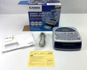 Casio Disc Title Printer CW-75 USB CD/DVD Printer Thermal - Works w/ Manuals - Picture 1 of 7