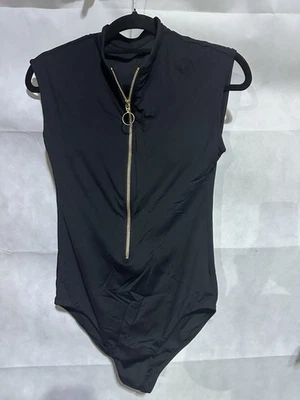 Traje de baño Seafolly Collective de una pieza frontal con cremallera negro 10987-942 para mujer 14 nuevo sin etiquetas Foto 1 de 4