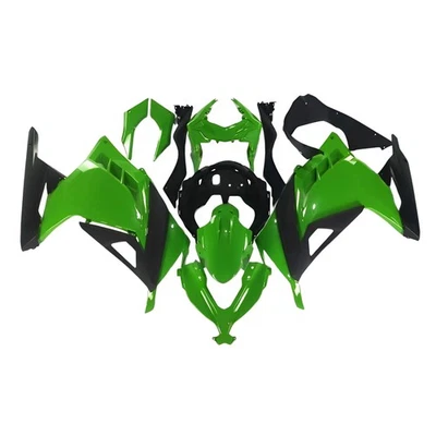 Green Black Fairing Kit for Kawasaki 2013-2017 Ninja 300 Injection ABS Bodywork Foto 1 de 4