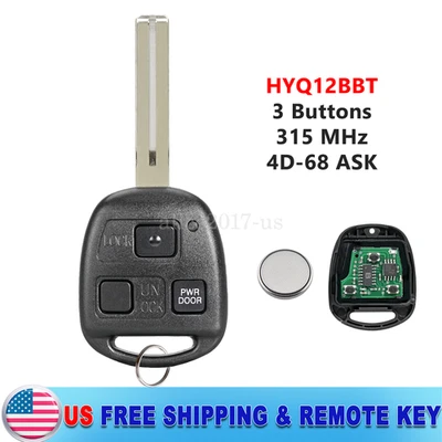 For 2004 2005 2006 Lexus RX330 Remote Key Fob HYQ12BBT 3 Button 4D68 Foto 1 de 4