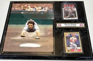 PETE ROSE Cincinnati Reds Wood Plaque 12x15 Name Plate ALL-TIME HIT KING '86 '87 - Picture 1 of 10