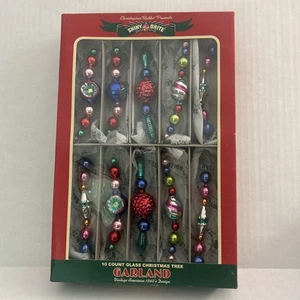 10 Shiny Brite Glas ORNAMENTE Christopher Radko Weihnachtsgirlande Kugeln/Perlen - Bild 1 von 12