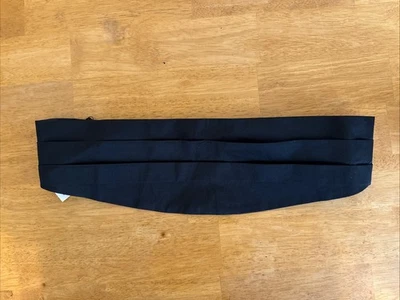 Banana Republic Black Rich Satin Cummerbund New! $75 Retail Medium - Image 1 of 4
