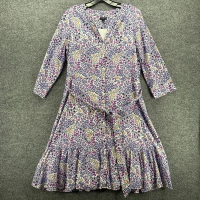 Talbots Dress Size 12p Floral Button Up Cottagecore Boho Peasant Farm 70s Modest - Image 1 of 4