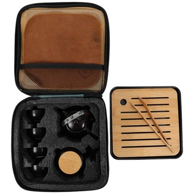 1 Set Durable Kung Fu Tee Set Kung Fu Tee Ware Kung Fu Tee Supplies (Schwarz) - Bild 1 von 4