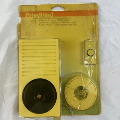 Kit de timbre Friedland D973 de calidad - Estuche de campana y murciélago, alambre, empuje de campana, fijaciones  Foto 1 de 4