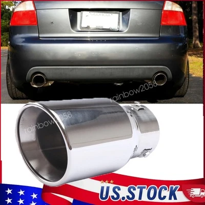 38-76mm Straight Exhaust Pipe Car Rear Throat Muffler For 2004 Audi S4 Sedan Foto 1 de 4