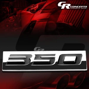 CAR 3M TAPE ON METAL EMBLEM DECAL LOGO TRIM BADGE POLISHED BLACK LETTERING 350 - Bild 1 von 3