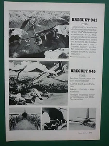 9/1962 PUB AVIATION LOUIS BREGUET 941 945 STOL JEEP PARA AML PANHARD GERMAN AD - Imagen 1 de 1