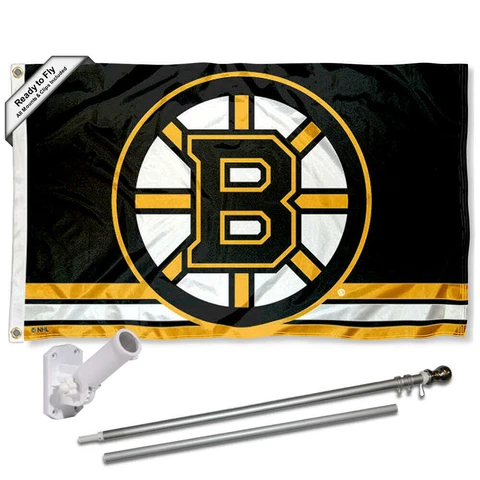 Boston Bruins Flag Pole and Bracket Kit Cover