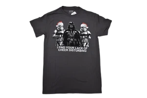 Camisa perturbadora Star Wars para hombre Darth Vader I Find Your Lack Of Cheer nueva S - Imagen 1 de 5