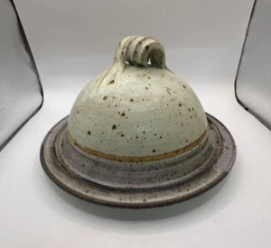 Large Studio Pottery Cheese Dish With Lid, Cheese Dome, Handmade Dis - Picture 1 of 6