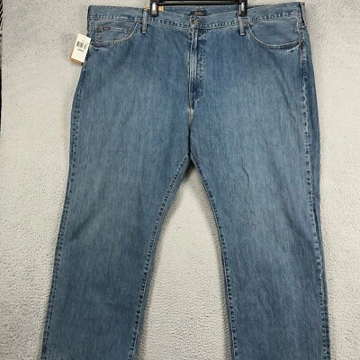 Polo Ralph Lauren Men Hampton Relaxed Straight Jeans 52X30 Blue Pocket Denim NEW - Image 1 of 4