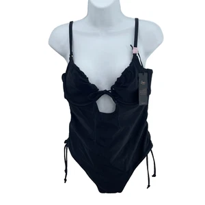 Boux Avenue Ibiza Eyelet Swimsuit, Size 34C, Black, RRP £50 - Picture 1 of 18
