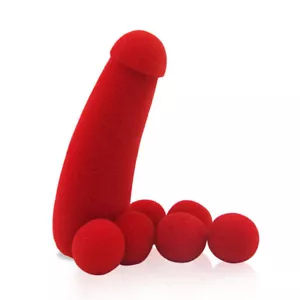 4Pcs Red Sponge Balls 2.5cm 1.1" Magic Trick Clown Foam Soft Sponge Penis Props - Picture 1 of 8