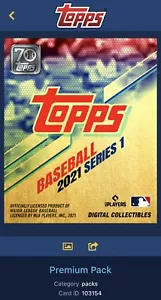 2021 Topps Serie 1 Premium Pack NFT - 45 NFT digitale Karten! - Bild 1 von 2