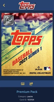 Topps Serie 1 Premium Pack 2021 NFT - ¡45 tarjetas digitales NFT! Foto 1 de 2
