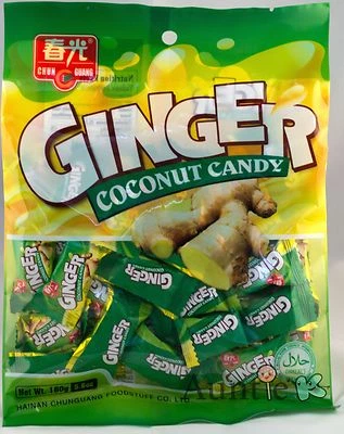 1 BAG Chun Guang Ginger Coconut Hard Candy 5.6 oz ~36 pcs SAVE COMBINED SHIPPING - Image 1 of 3