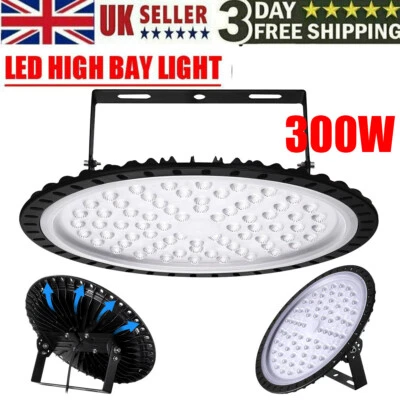 UOCOMDER 300W LED HIGH BAY LIGHT WAREHOUSE INDUSTRIAL COMERCIAL FACTORY COOL WHITE 6500K