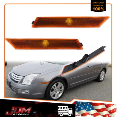 Luces marcadoras laterales delanteras 2X para Ford Fusion y Mercury Milan 2006-2009 lente ámbar Foto 1 de 4