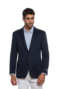 $2980 BELVEST Blue 100% Camel Hair Jacket Blazer Blue 42 US / 52 EU Drop 7C - Picture 1 of 6
