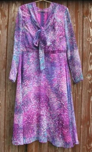 DAMENKLEID LILA UND BLAU, MARKENLOS - Bild 1 von 7