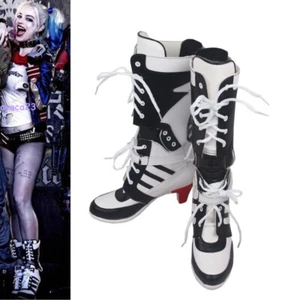Harley Quinn Suicide Squad Women Heel Boots Shoes Halloween Cosplay Prop Gift - Picture 1 of 4