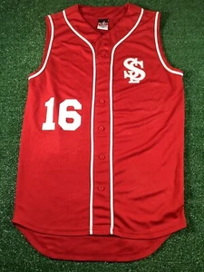 Camiseta deportiva de béisbol Alleson sin mangas con botones completos - talla pequeña adulto - Imagen 1 de 10