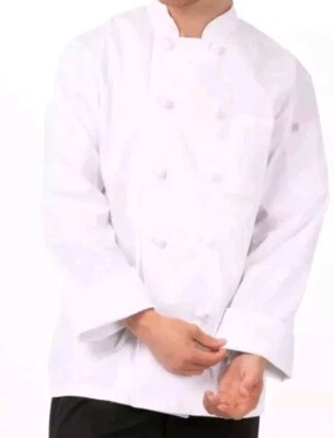Chef Works Bordeaux Chef Coat Knot Closure White (S,M,L,XL,5XL) New With Tags! - Image 1 of 4