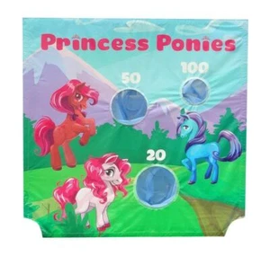 Panel de juego de marco de aire inflable de repuesto 5x6 princesa ponis fiesta carnaval - Imagen 1 de 2