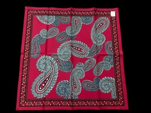 New Vintage Williams Sonoma Red & Blue Paisley Cotton Napkin 20”x20” Square HTF - Picture 1 of 6