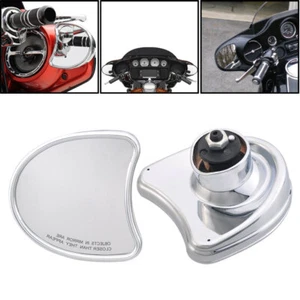 Chrome Batwing Fairing Rearview Side Mirrors For Harley Street Glide FLHX 06-13 - Picture 1 of 15