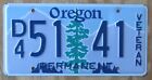OREGON DISABLED VETERAN license plate  2015  5141