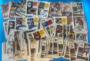 Lote de 91 tarjetas de fútbol americano de boletos de temporada Panini 2014-2020 HOF Stars SL215 - Imagen 1 de 9