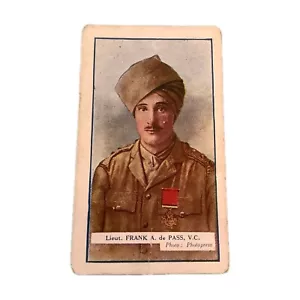 1915/6 Gallaher Ltd. The Great War Card Victoria Cross Heroes Frank De Pass Z1 - Picture 1 of 3