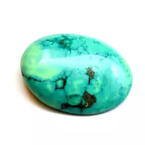 Natural Certified Green Turquoise 70 Ct Cabochon Loose Gemstone - Picture 1 of 5