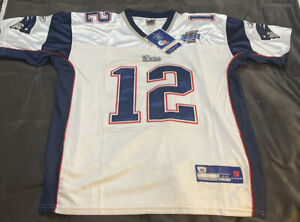 NWT Reebok Super Bowl XLII New England Patriots Tom Brady Authentic Jersey 48