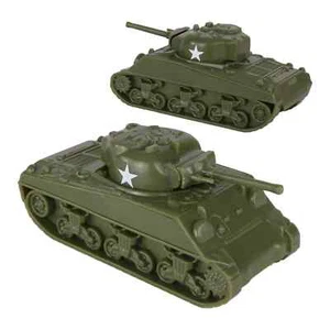 BMC CTS WW2 Sherman M4 Tanks OD GREEN Classic Toy Soldiers Plastic Army Vehicle - Picture 1 of 4