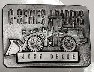 JOHN DEERE G-SERIES LOADERS 1994 VINTAGE COLLECTIBLE DIE-CAST BELT BUCKLE  RARE! - Image 1 of 2