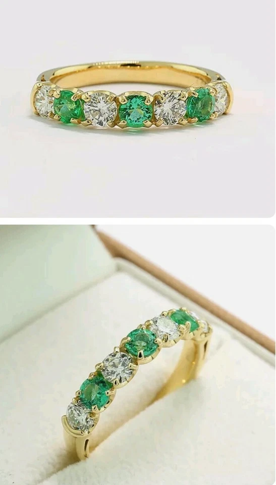 DIAMANTEN UND SMARAGD RING  GOLD 750 -NEU MIT ZERTIFIKAT- - Bild 1 von 1